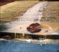 Storm water can lead to erosion during construction.